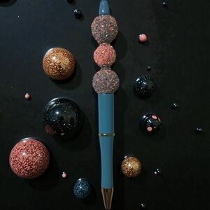 Blue and Pink Beaded Pen